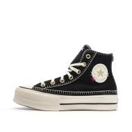 Baskets Noires Femme Converse All Star Lift Crafted pas cher