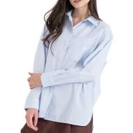 Chemises Bleu Femme Calvin Klein Jeans Poplin Relaxed pas cher