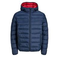 Doudoune Marine/Rouge Homme Jack & Jones Wilson pas cher