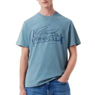 T-shirt Bleu Homme Lacoste TH0284 pas cher