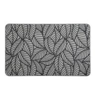 Tapis Noir/Gris à Imprimés 50x80cm Jungle pas cher