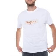 T-shirt Blanc Homme Pepe jeans Picthon- pas cher