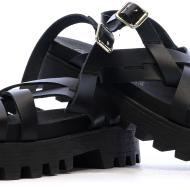 Sandales Noires Femme Pare Gabia Dafne vue 7