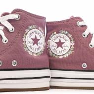 Baskets Prune Fille Converse All Star Eva Florals vue 7