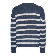 Pieces Klaras Jersey Azul/Blanco Mujer ver 2