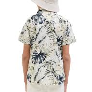 Chemise Beige à Motifs Garçon Jack & Jones Hawaii vue 2