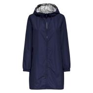 Coupe vent à capuche réversible Marine/Argent Femme Only Fry pas cher