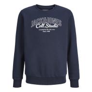 Sweat Marine Foncé Garçon Jack & Jones Makoto vue 3