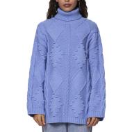 Pull Bleu Femme Pieces Wide Sleeve