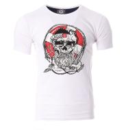 T-shirt Blanc Homme La Maison Blaggio MORO pas cher