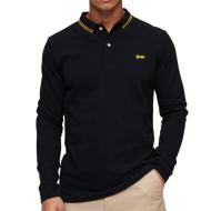 Polo Noir/Jaune Homme Superdry Vintage