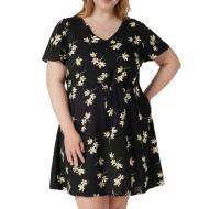 Robe Noir à Motifs Femme Vero Moda Curve Easy S