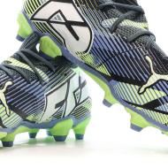 Chaussures football Marine/Vert Garçon Puma Future 7 Match vue 7