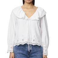 Blouse Blanche Femme Pieces Annabelle pas cher