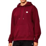 Sweat à Capuche Bordeaux Homme Calvin Klein Jeans 350terry Micro Badge