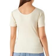 T-shirt Écru Only simple vue 2
