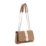 Sac à main Marron Femme Guess Noelle logo 4G vue 3