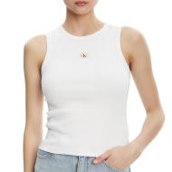 Débardeur Blanc Femme Calvin Klein Jeans A Woven Label pas cher