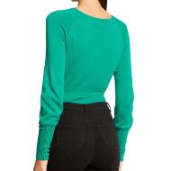 Pull Vert Femme Morgan Mateo vue 2