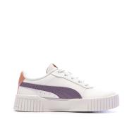 Baskets Blanc/Rose Fille Puma Carina vue 2