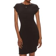 Robe Noire Femme Tommy Hilfiger Smock pas cher