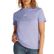 T-shirt Mauve Femme Calvin Klein Jeans Shadow Graphic Regul Persian pas cher