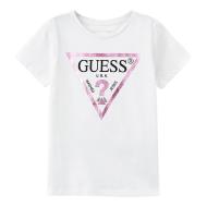 T-shirt Blanc/Rose Fille Guess G-J73I56K8HM0 pas cher