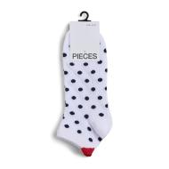 X2 Paires de Chaussettes Blanches/Pois Femme Pieces Claura vue 3