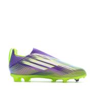 Zapatillas de fútbol moradas/amarillas para niños Adidas F50 League Ll FG/MG ver 2