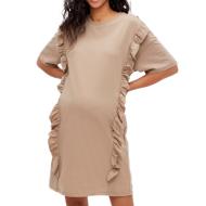 Robe de Grossesse Beige Femme Mamalicious Kaisy Vita pas cher