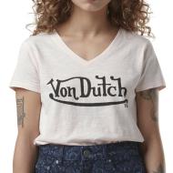 T-shirt Rose Femme Von Dutch Slub pas cher