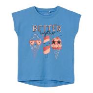 T-shirt Bleu Fille Name it Violet