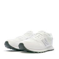 Basket Blanche/Verte pale Femme New Balance 500 vue 6