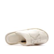 Chaussons Blanc Femme Calvin Klein Jeans Slipper Satin Moire vue 4