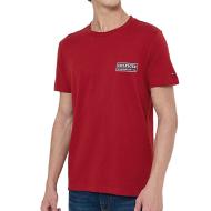 T-shirt Rouge Homme Tommy Hilfiger Printed pas cher