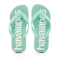 Tongs Turquoise Mixte Havaianas Logomania vue 3