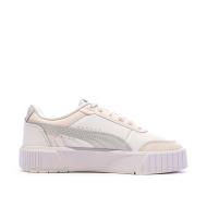 Baskets Blanc/Rose/Gris Femme Puma Carina Mia vue 2