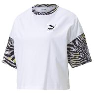 T-shirt Blanc/Zèbre Femme Puma Boyfriend pas cher