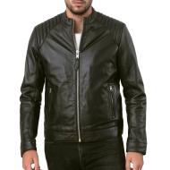 Blouson cuir Noir Homme Schott Biker Leather pas cher