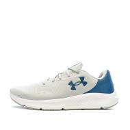 Chaussures de Running Blanc/Bleu Homme Under Armour Charged Pursuit 3 Tech pas cher