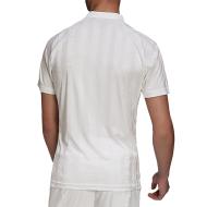 Polo Blanc Homme Adidas Freelift vue 2