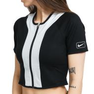 T-shirt zippé Noir/écru Femme Nike Street pas cher