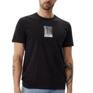 T-Shirt Noir Homme Calvin Klein Jeans Brush Stroke Graphic