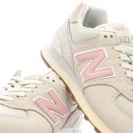 Baskets Beige/Rose Femme New Balance 574 vue 7