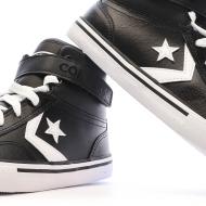 Baskets Noires Garçon Converse Pro Blaze Strap Leather vue 7
