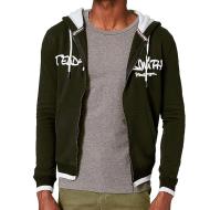 Sweat à capuche Zippé Vert Foncé Homme Teddy Smith Giclass Hoody