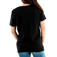 T-shirt Noir Femme Superdry Pocket V vue 2