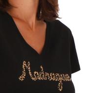 T-shirt Noir Femme Les Tropéziennes Fanfre vue 2