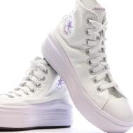 Baskets Blanches/Violettes Femme Converse All Star Move vue 7