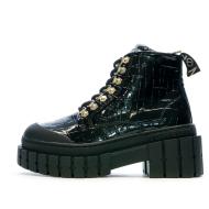 Boots Noir Croco Femme No Name Kross Low pas cher